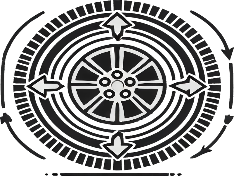 Tire rotation pattern example