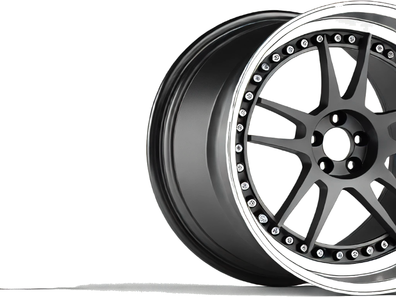 Staggered wheel setup example
